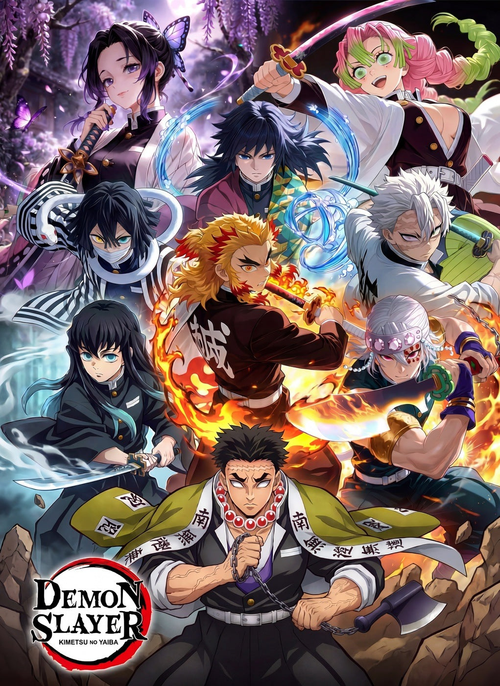 Demon Slayer metal poster artwork